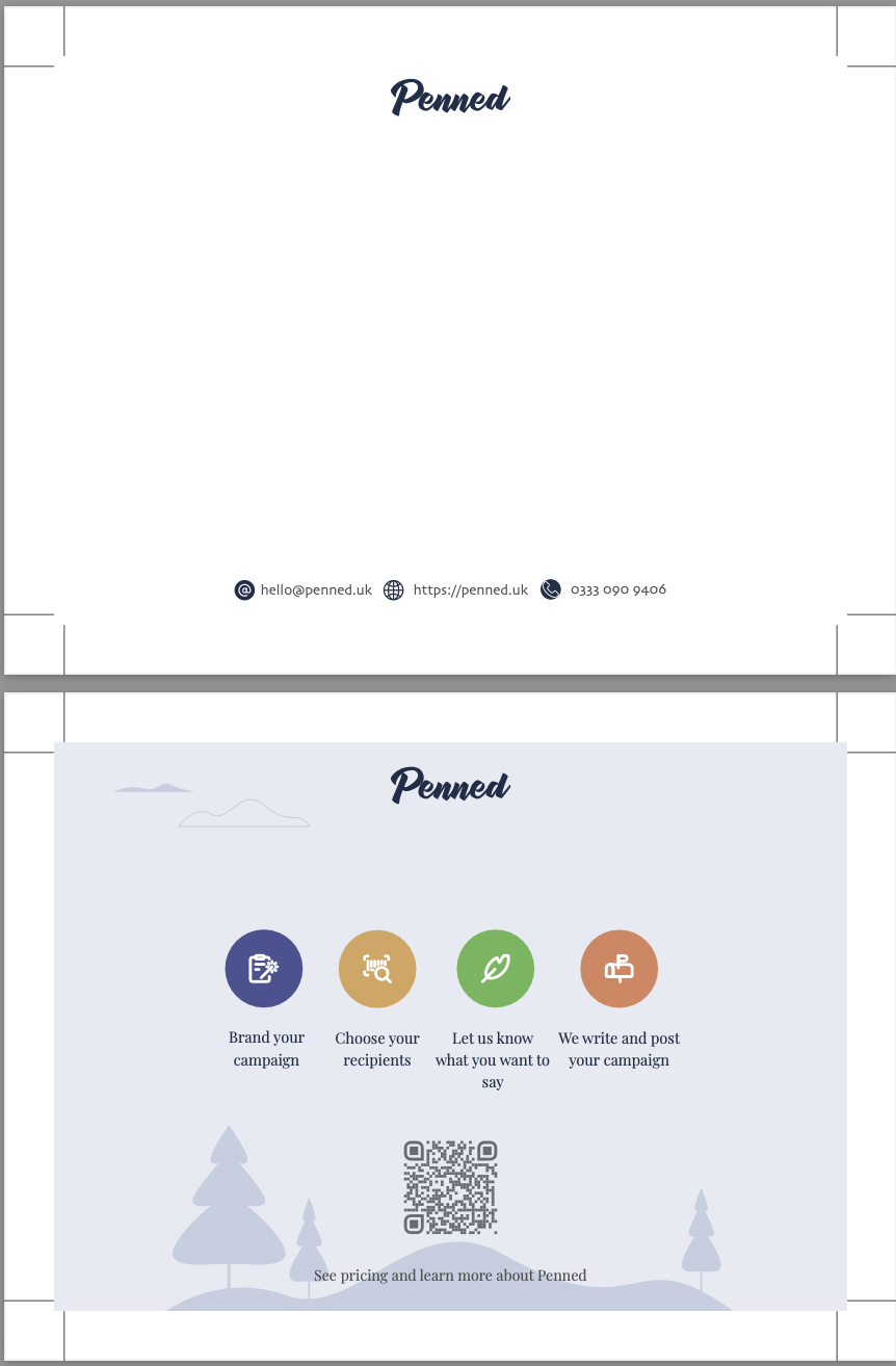 A6 Note Example for Handwritten Cards by Penned>